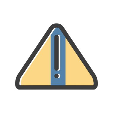 Beyaz arkaplanda Tehlikeli düz simge