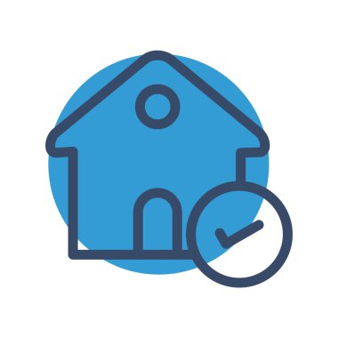 Beyaz arkaplanda izole edilmiş çizgi film tarzında ev simgesi. kuş sembolü çizimi