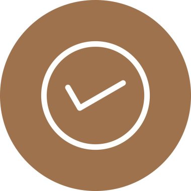 Beyaz arkaplanda düz simge kabul et