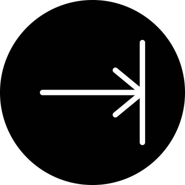 Beyaz arkaplanda sağ düz simge