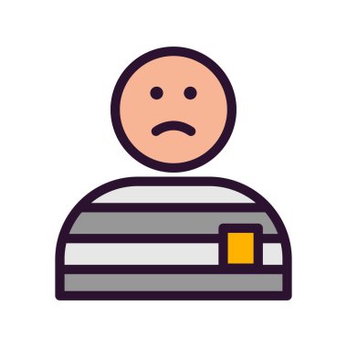 avatar adam karakter ikon vektör illüstrasyon tasarımı