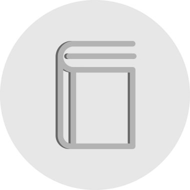 Beyaz arkaplanda vektör Kitabı düz simgesi