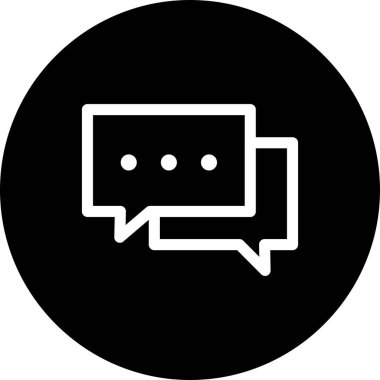 Beyaz arkaplanda Chat düz simgesi