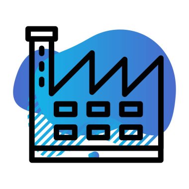 fabrika ve inşaat vektör simgesi