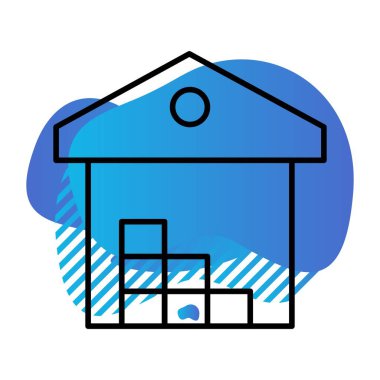 Ev ikonu. ağ için vektör oluşturma çizimi