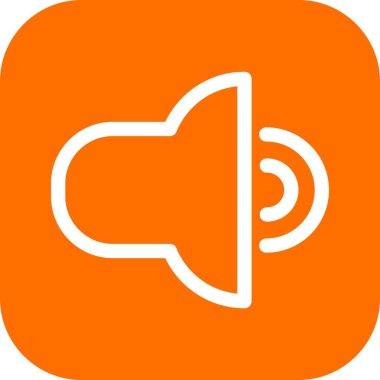  Beyaz arkaplanda vektör sözcüsü düz simgesi