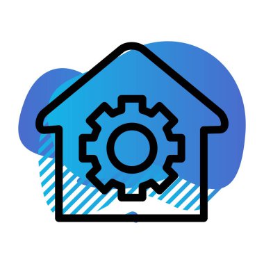 ev servisi simgesi, vektör illüstrasyonu