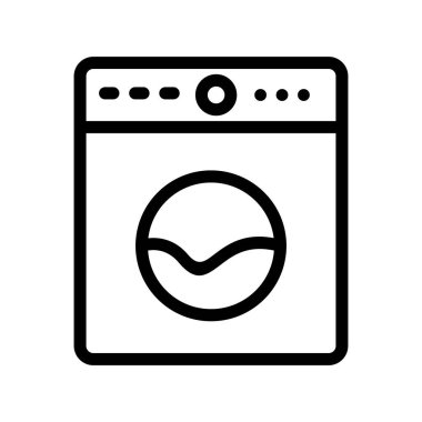 çamaşır makinesi ikon vektör çizimi