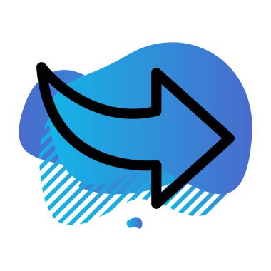 vektör Sağ yön simgesi 