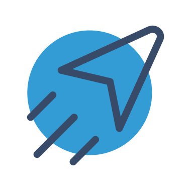 vektör beyaz arkaplanda düz simge gönderdi