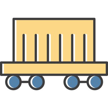 vektör Kargo Treni simgesi 