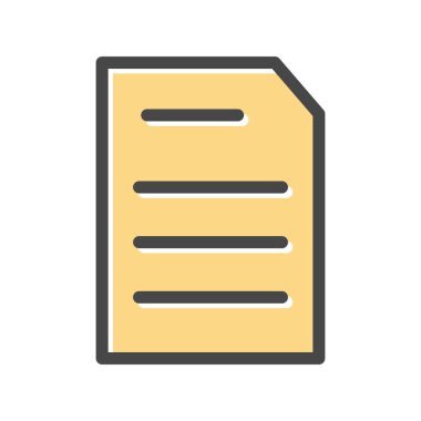 belge simgesi vektör illüstrasyonu