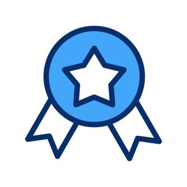 Beyaz arkaplanda izole edilmiş düz stil yıldız simgesi. kalite sembolü çizimi.