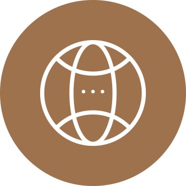 Beyaz arkaplanda Küresel düz simge