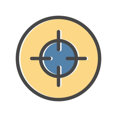 Beyaz arkaplanda düz simge hedefle