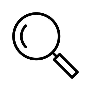 Büyütme cam simgesi, vektör illüstrasyonu