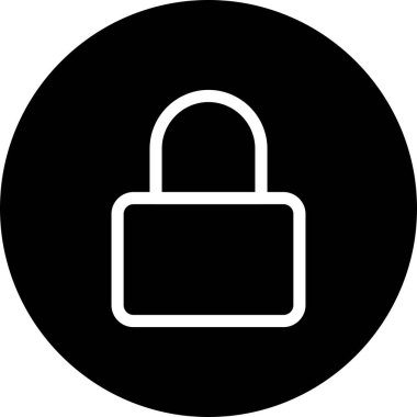 Beyaz arkaplanda düz simge kilitle