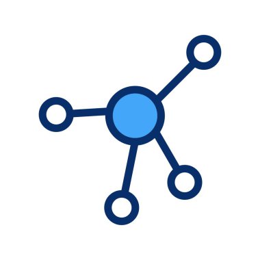 Molekül simgesi, vektör çizimi