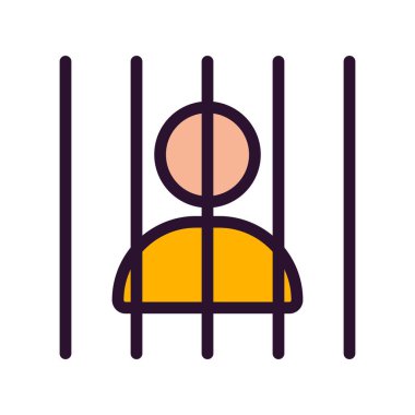 Vektör cezaevi düz simgesi