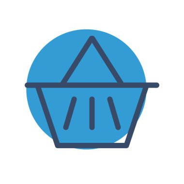 Beyaz arkaplanda Basket düz simgesi