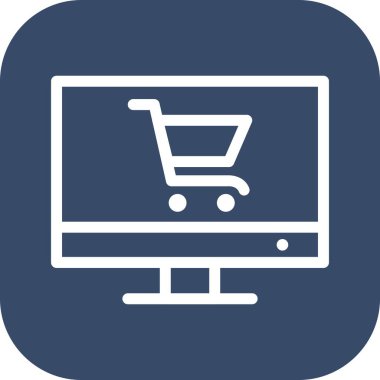 vektör çevrimiçi alışveriş simgesi 