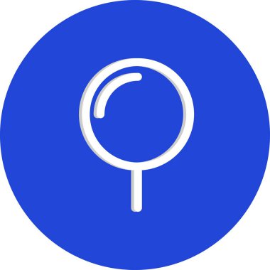 Beyaz arkaplanda büyüteç düz simge