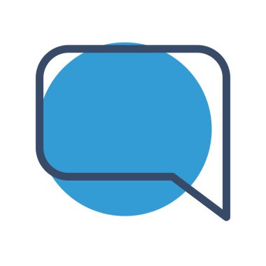 Beyaz arkaplanda Chat düz simgesi