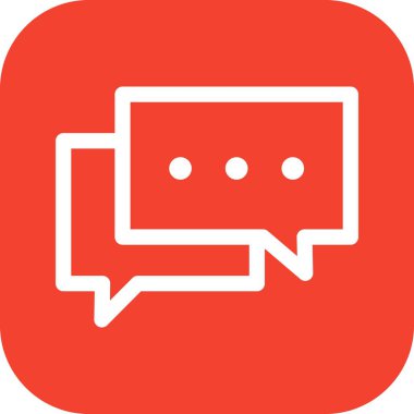 Beyaz arkaplanda Chat düz simgesi