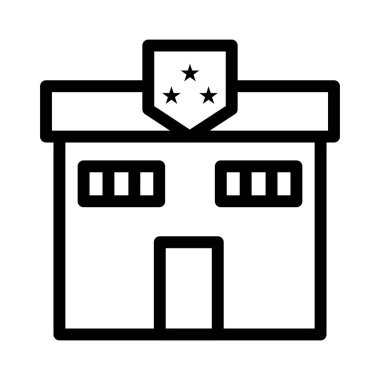 vektör polis karakolu simgesi 