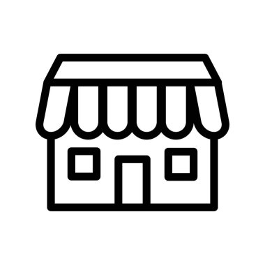 dükkan simgesi, vektör illüstrasyonu