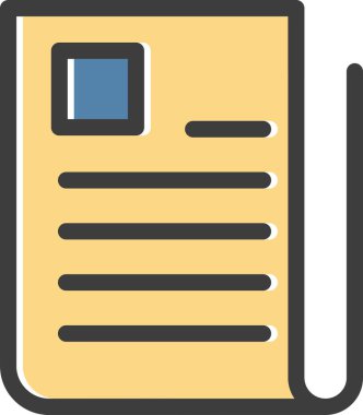 Vektör gazete düz simgesi