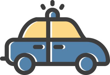 Vektör polis arabası simgesi