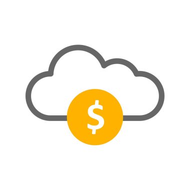 vektör Bulut para simgesi 