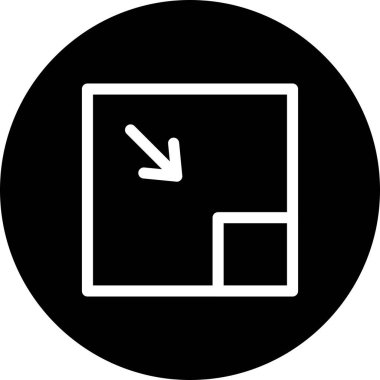 Beyaz arkaplan üzerindeki düz simgeyi büyüt