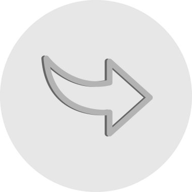 vektör Sağ yön simgesi 