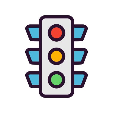 vektör trafik sinyal simgesi 