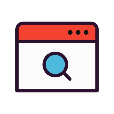 tarayıcı pencere simgesi, vektör illüstrasyonu