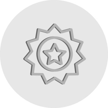  Beyaz arkaplanda vektör ödülü düz simgesi