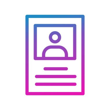 kimlik kartı vektör simgesi