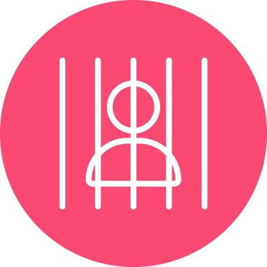 Vektör cezaevi düz simgesi