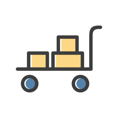 Beyaz arkaplanda düz bir oyuncak tren simgesi