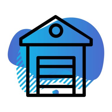 Otel simgesi vektör illüstrasyonu