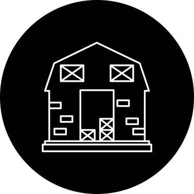 Bir çiftlik simgesinin vektör illüstrasyonu