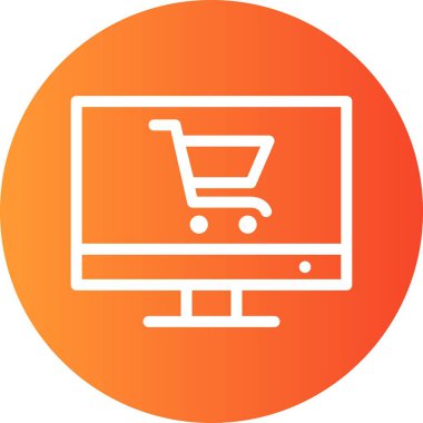 vektör çevrimiçi alışveriş simgesi 