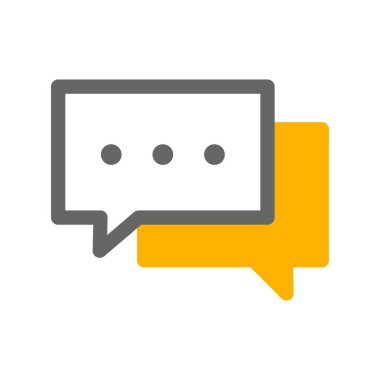 Beyaz arkaplanda Chat düz simgesi