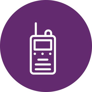 Modern b 'nin vektör illüstrasyonu radyo simgesinden yoksundur