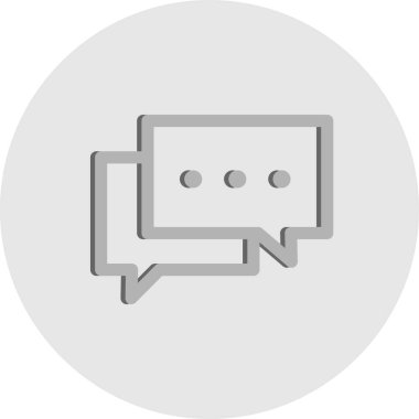 Beyaz arkaplanda Chat düz simgesi