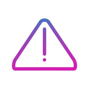 Beyaz arkaplanda Tehlikeli düz simge