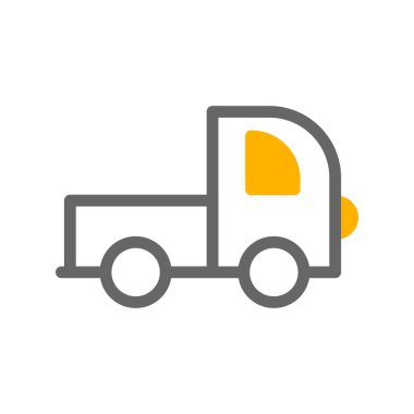 Kamyon simgesi beyaz arka planda izole edilmiş. lojistik sembol vektör illüstrasyonu.