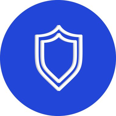 Beyaz arkaplanda vektör Kalkanı düz simgesi